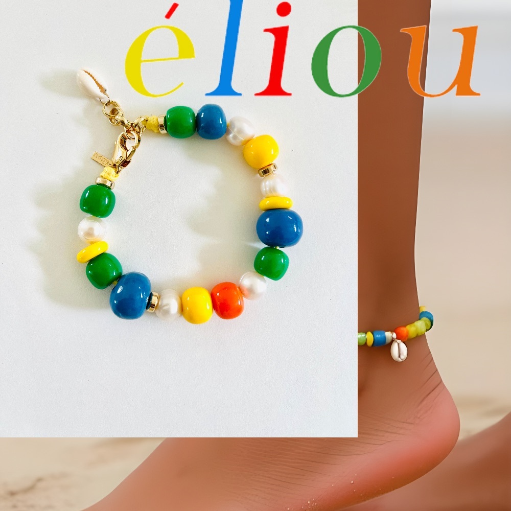 Eliou Feli Bead Anklet Bracelet New
